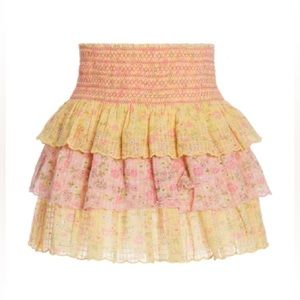 Loveshackfancy daffodil mini skirt